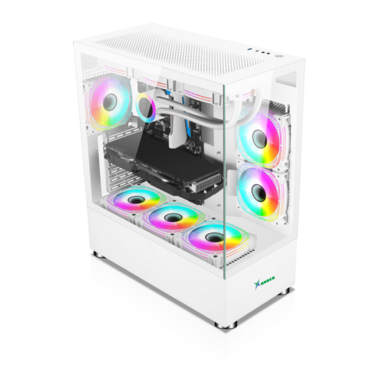 Xander Jupiter ARGB Mid Tower Case White + PSU 850W Bronze